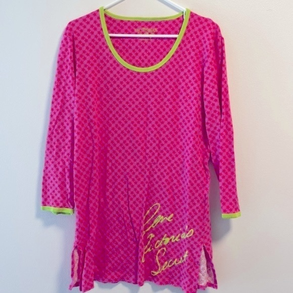 Victoria’s Secret Y2K hot pink long sleeve nightgown - Picture 1 of 5